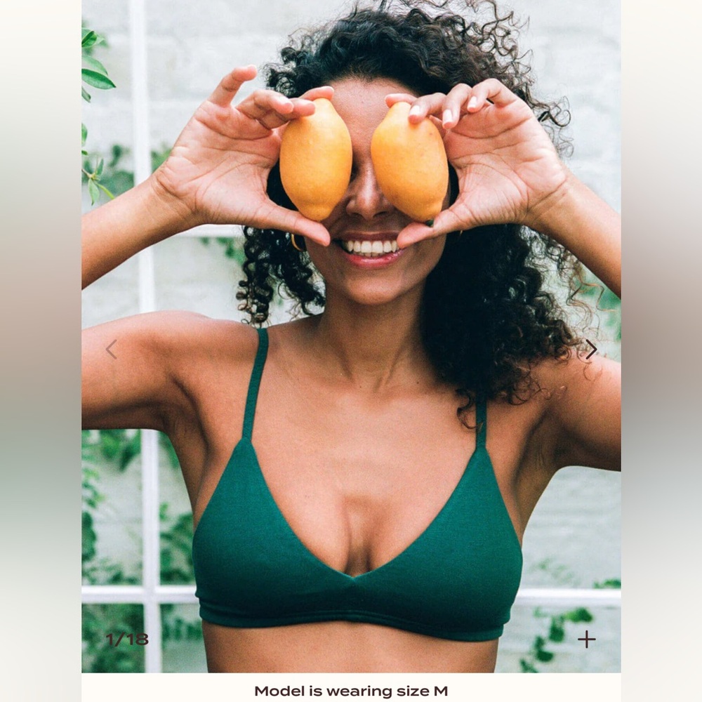 Huha triangle bras x2 small green and tan